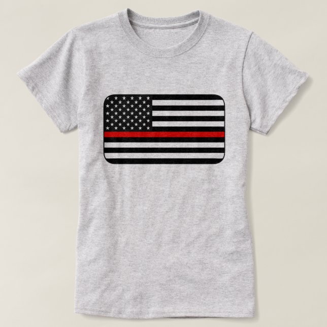 Camiseta Sinalizador Americano Thin Red Line (Frente do Design)