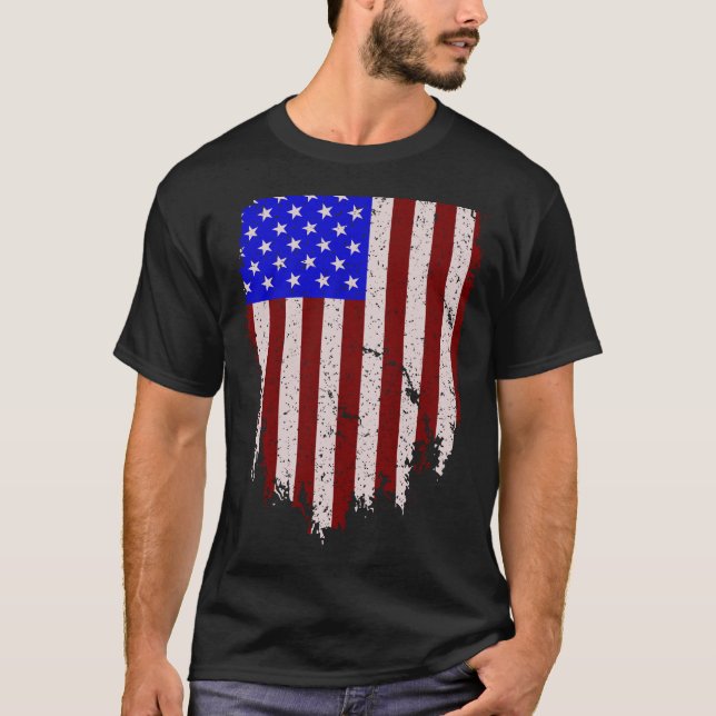 Camiseta Sinalizador Americano Vertical em Distância (Frente)
