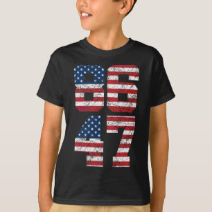 Camiseta Sinalizador Anti-Trump 8647 Anti-Trump Retro Us Pr