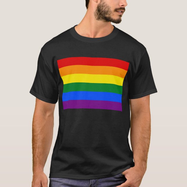 Camiseta Sinalizador arco-íris LGBT (Frente)