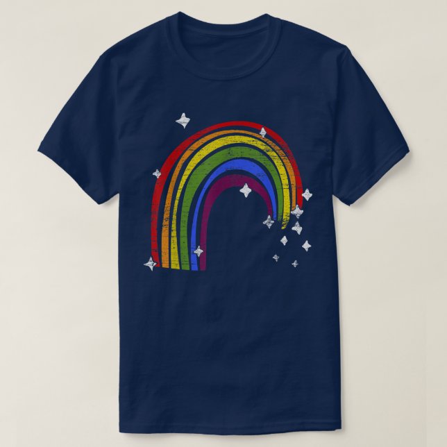 Camiseta Sinalizador Arco-íris Orgulho gay Mês Fila LGBTQ T (Frente do Design)
