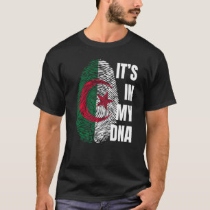 Camiseta Sinalizador argelino Dna Impressão Digital Mês