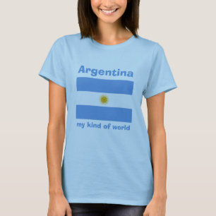 Camiseta Sinalizador Argentina + Mapa + T-Shirt de Texto