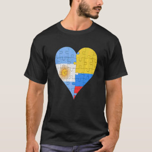 Camiseta Sinalizador argentino colombiano Heart