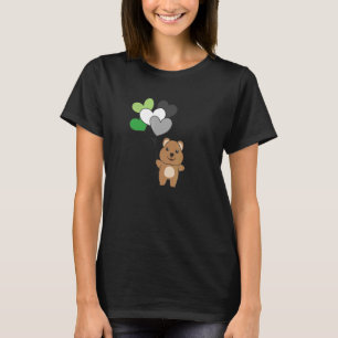 Camiseta Sinalizador Aromântico Orgulho dos Corações Lgbtq