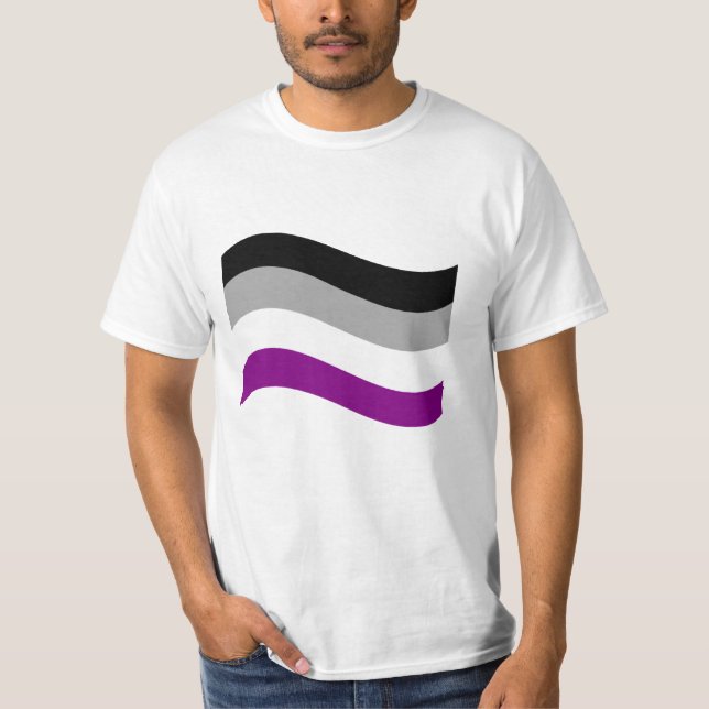 Camiseta Sinalizador Asexual de Onda do Orgulho (Frente)