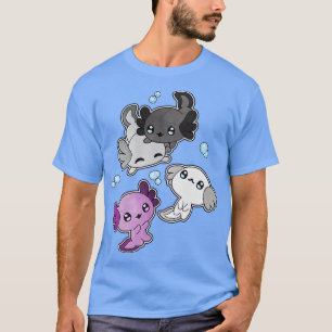 Camiseta Sinalizador Asexual do Orgulho LGBT Axolotl