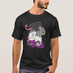 Camiseta Sinalizador Asexual Orgulho Lgbtq Chameleon