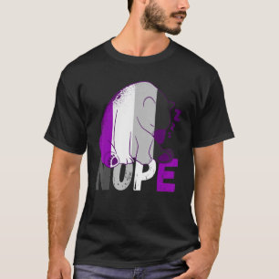 Camiseta Sinalizador Assexual Nope Spear Bear Ace Asexual L