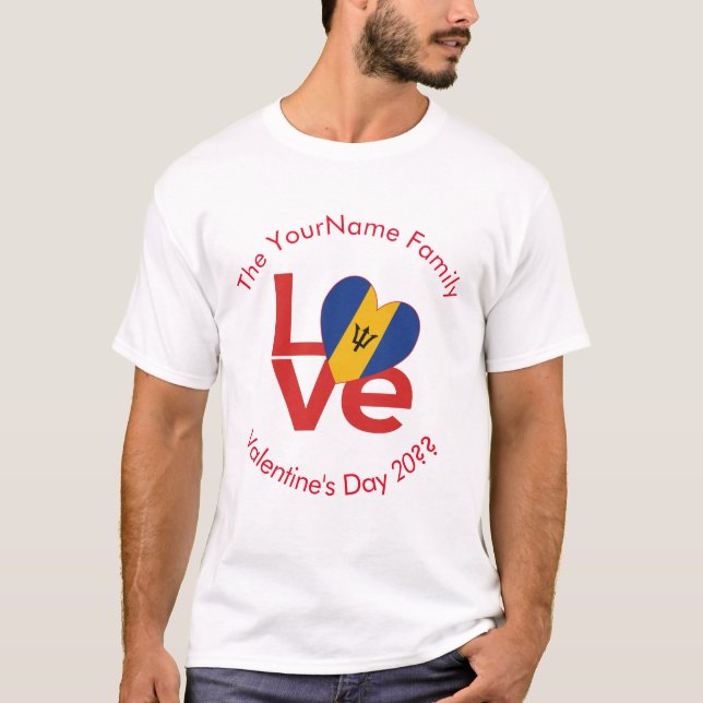 Camiseta Sinalizador Bárbaro Red LOVE Personalizado (Frente)