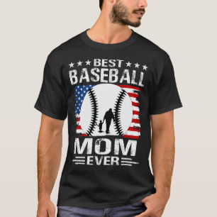 Camiseta Sinalizador Best Baseball MOM Ever EUA