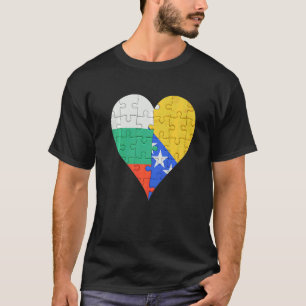 Camiseta Sinalizador Bósnio Búlgaro Heart