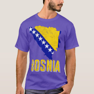 Camiseta Sinalizador Bósnio do Mapa Bósnia