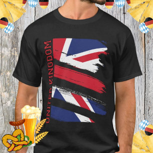 Camiseta Sinalizador britânico desolado Vintage Union Jack 