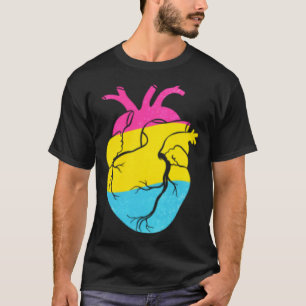 Camiseta Sinalizador Cardíaco do Orgulho Pansexual
