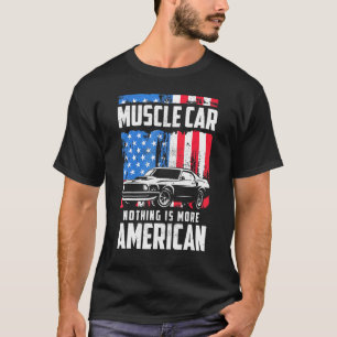 Camiseta Sinalizador Clássico do Carro Muscular 4 de julho 