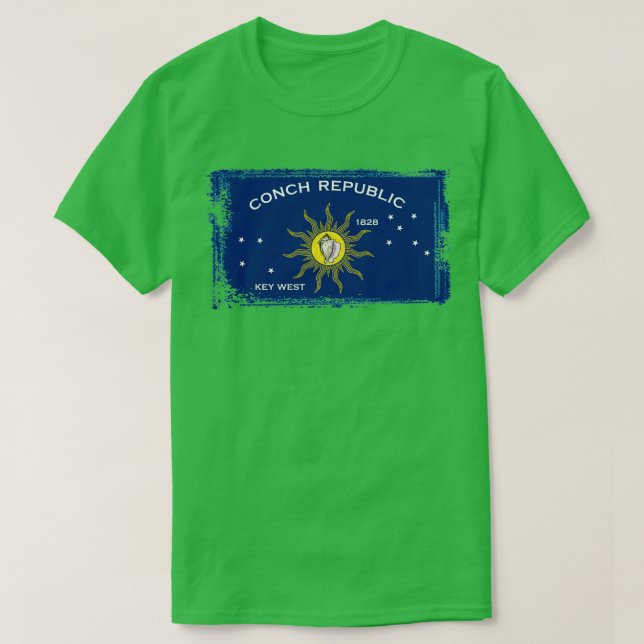 Camiseta Sinalizador Conch Republic (Frente do Design)