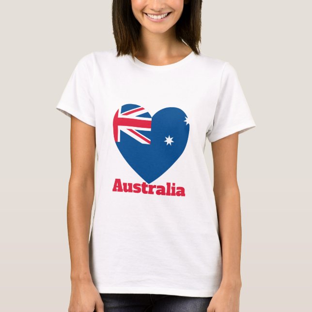 Camiseta Sinalizador Coração da Austrália (Frente)
