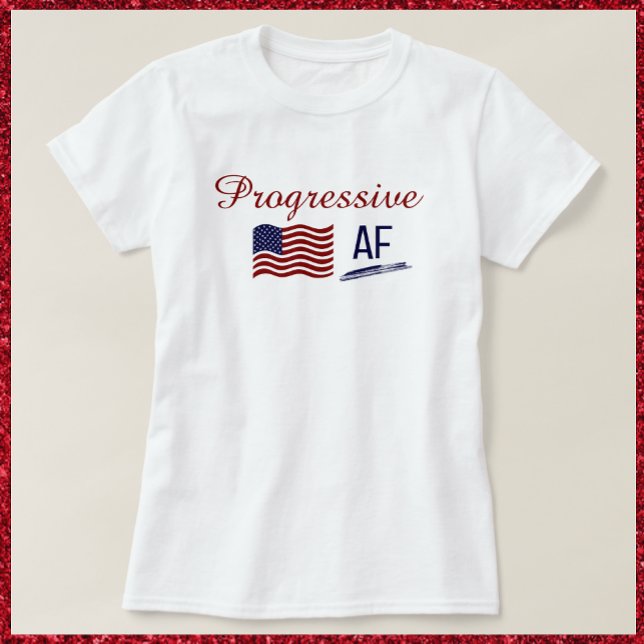 Camiseta Sinalizador Corajoso Político AF Progressivo (Criador carregado)
