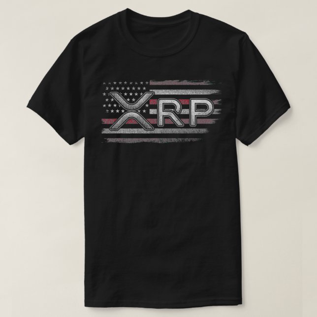 Camiseta Sinalizador Crypto Currency Xrp Cryptocurrency Ame (Frente do Design)