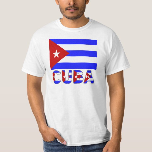 Camiseta Sinalizador Cuba e luz de palavras (Frente)