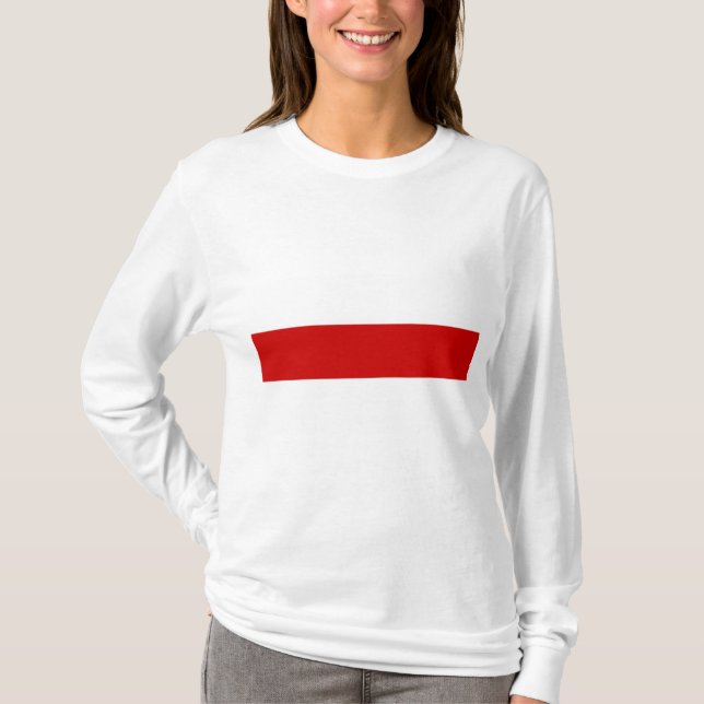 Camiseta Sinalizador da Bielorrússia (Vermelho e Branco) (Frente)