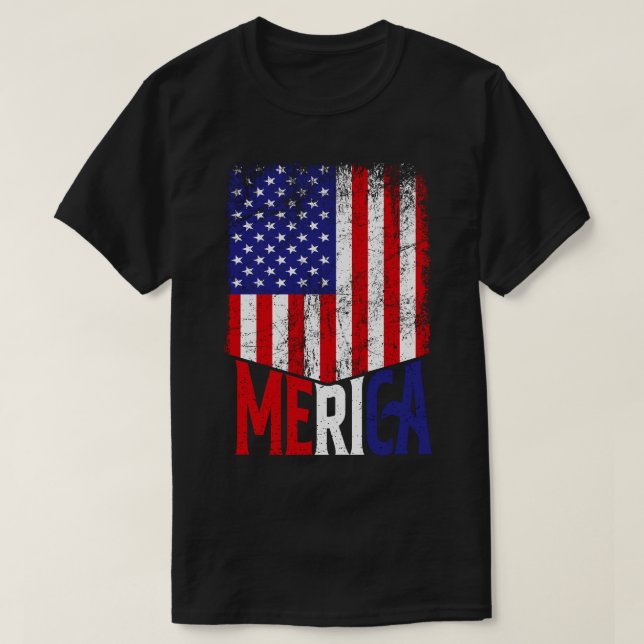 Camiseta Sinalizador da Merica em Perigo (Frente do Design)
