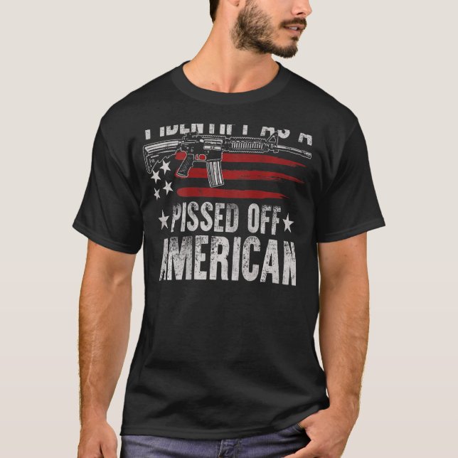 Camiseta Sinalizador Da Onu Que Eu Identifico Como Um Ameri (Frente)