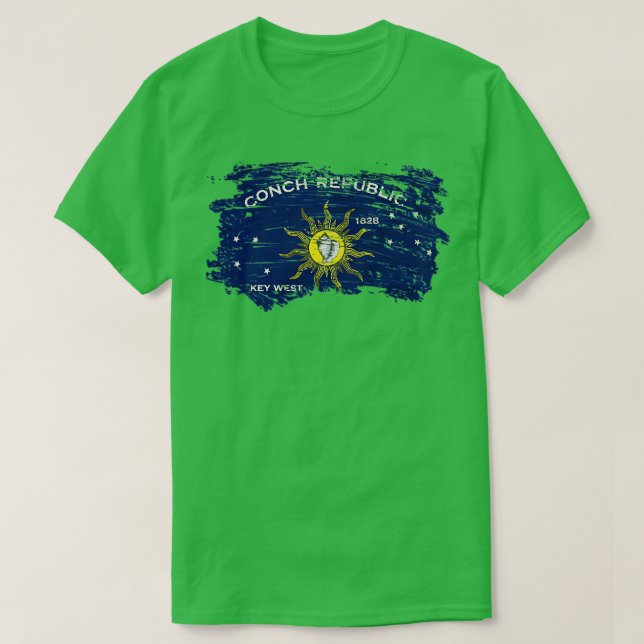 Camiseta Sinalizador da República de Concha TShirt 1 (Frente do Design)
