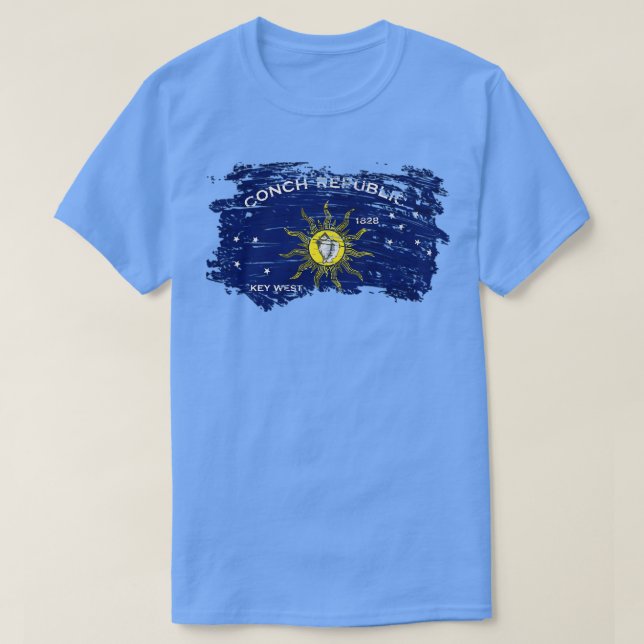 Camiseta Sinalizador da República de Concha TShirt 7 (Frente do Design)