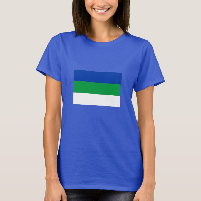 Camiseta Sinalizador da República do Komi (Frente)