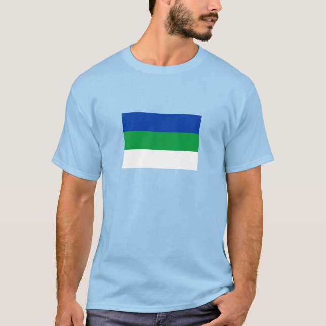 Camiseta Sinalizador da República do Komi (Frente)