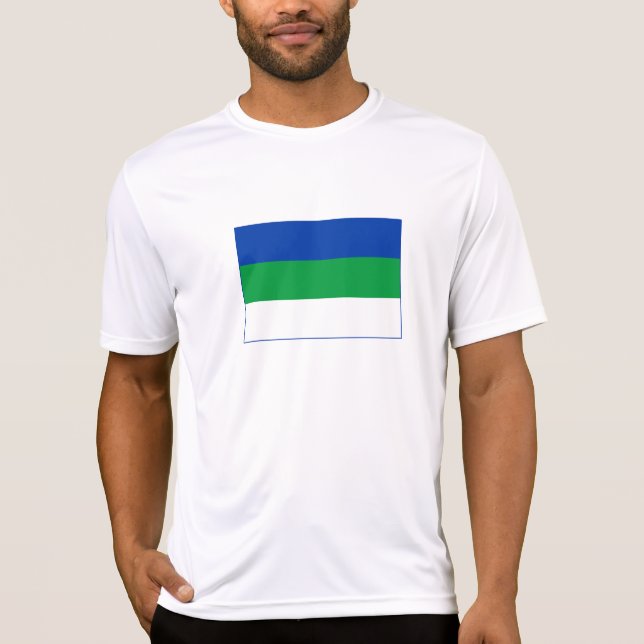 Camiseta Sinalizador da República do Komi (Frente)