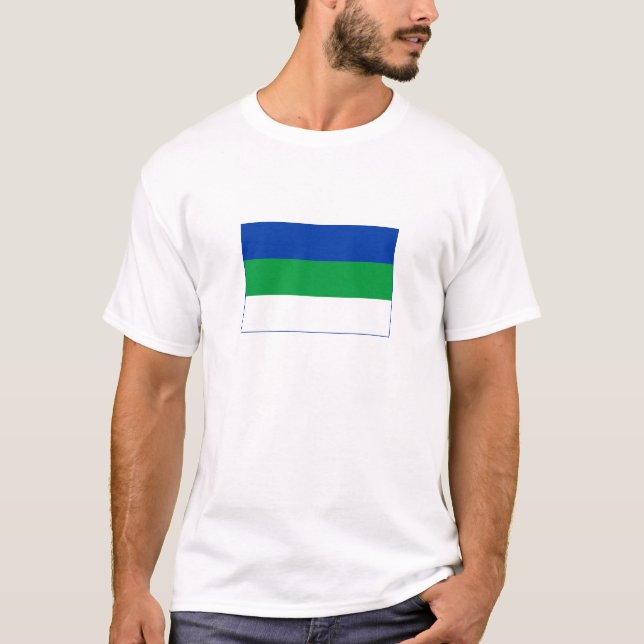Camiseta Sinalizador da República do Komi (Frente)