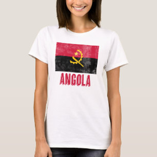 Camiseta Sinalizador de Angola Grunge/ Olhar "Vestido"