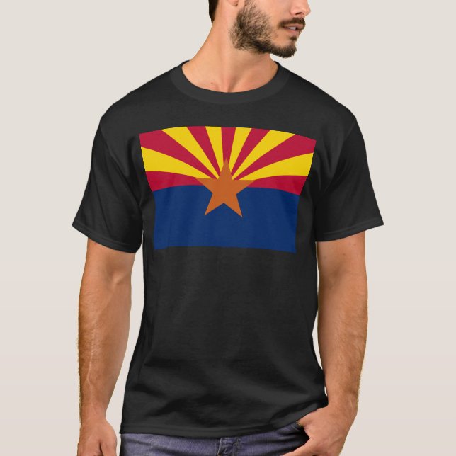 Camiseta Sinalizador de arizona: Definindo Star Sun, O Esta (Frente)