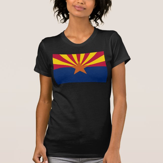 Camiseta Sinalizador de arizona: Definindo Star Sun, O Esta (Frente)