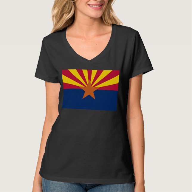 Camiseta Sinalizador de arizona: Definindo Star Sun, O Esta (Frente)