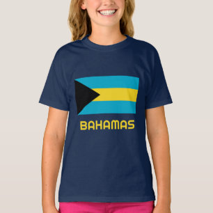 Camiseta Sinalizador de Bahamas de Texto e Nome Personaliza