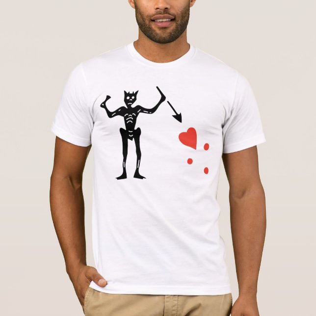 Camiseta Sinalizador de Barba Negra Inverso (Frente)