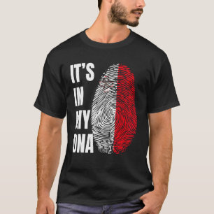 Camiseta Sinalizador de Biometria do ADN das impressões dig