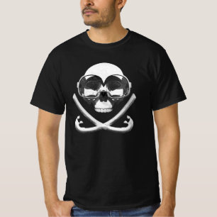 Camiseta Sinalizador de Caveira Pirata e Scuba