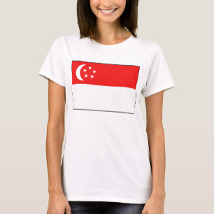 Camiseta Sinalizador de Cingapura x Mapa T-Shirt