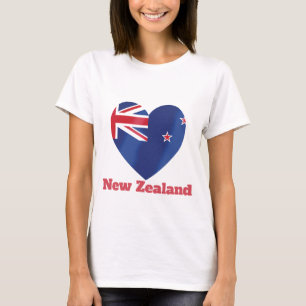 Camiseta Sinalizador de Coração Nova Zelândia