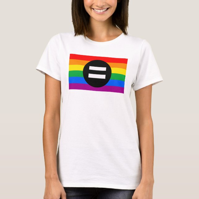 Camiseta Sinalizador de Direitos Gays (Frente)