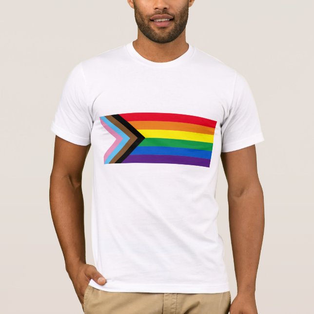 Camiseta Sinalizador de diversidade de gay do arco-íris Lgb (Frente)