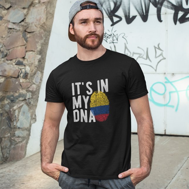 Camiseta Sinalizador de DNA Colômbia (colombia flag dna t shirt)