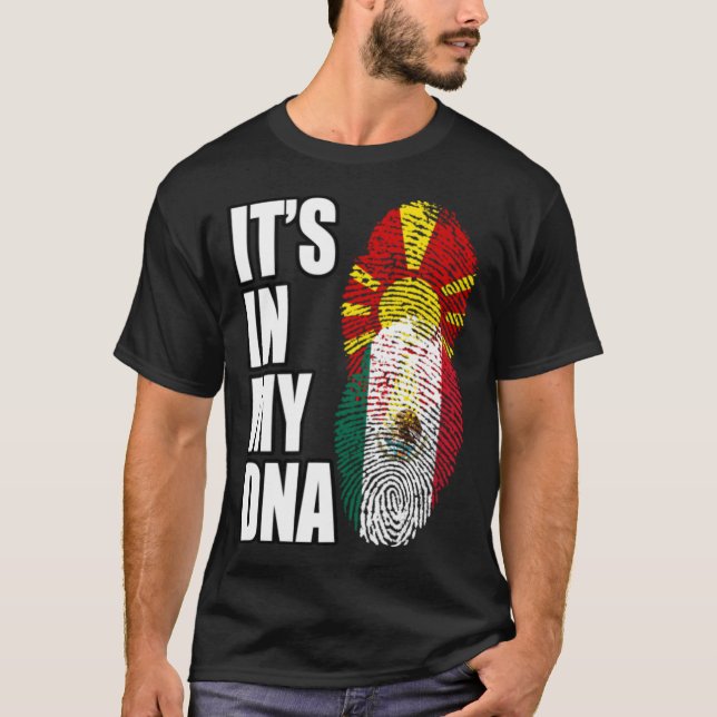 Camiseta Sinalizador De DNA Do Patrimônio Misturado Macedôn (Frente)