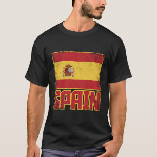 Camiseta Sinalizador de espanha Vintage Retro Country Espan