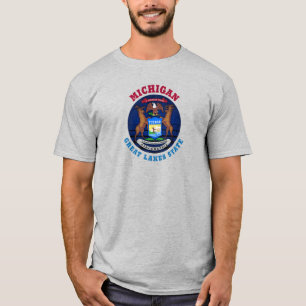 CAMISETA SINALIZADOR DE ESTADO DO EXCELENTE MICHIGAN
